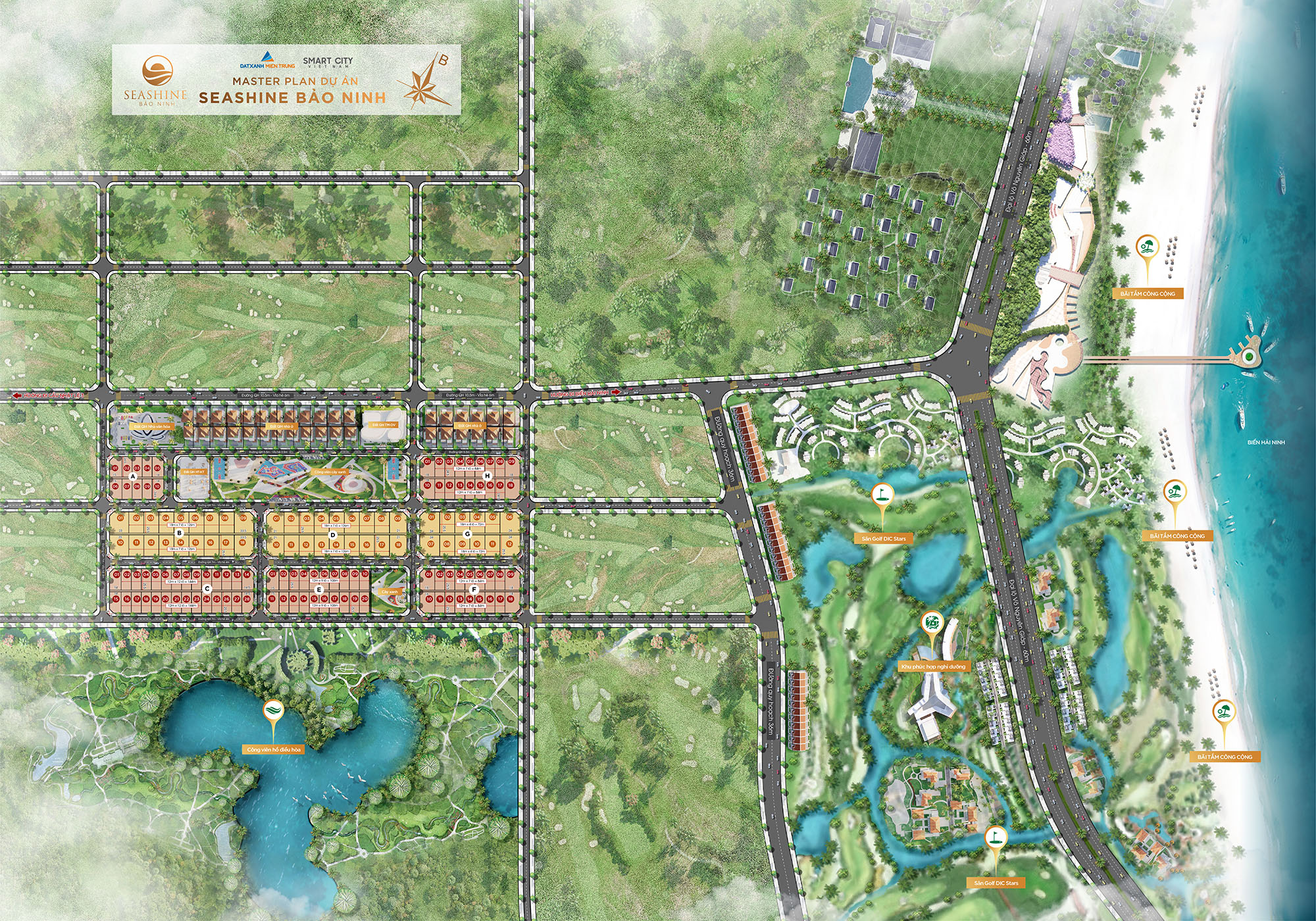Master plan dự án đất nền Seashine Bảo Ninh tỉnh Quảng BÌnh