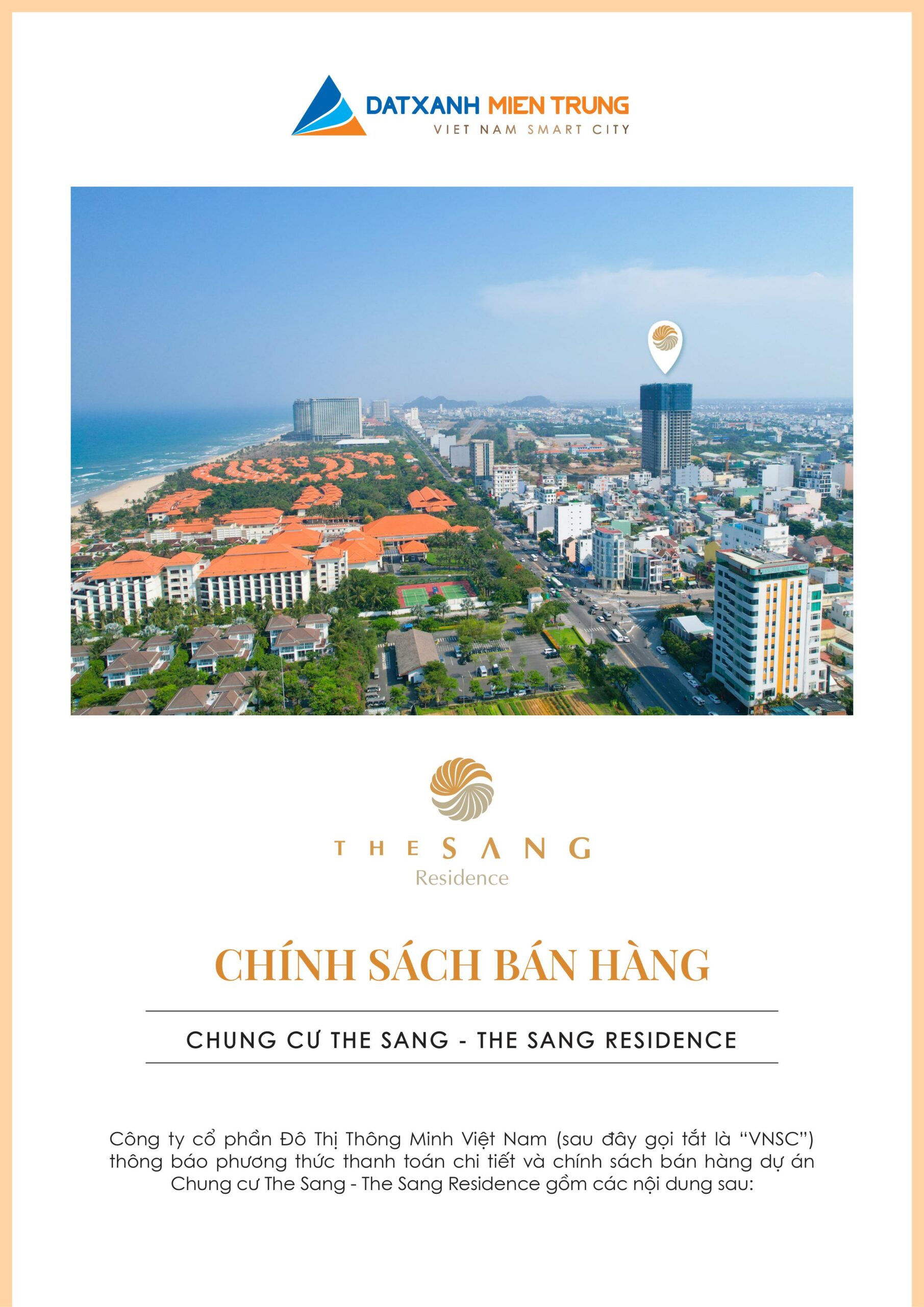 Chính sách bán hàng dự án The Sang Residence cập nhật mới nhất - Viet Nam Smart City