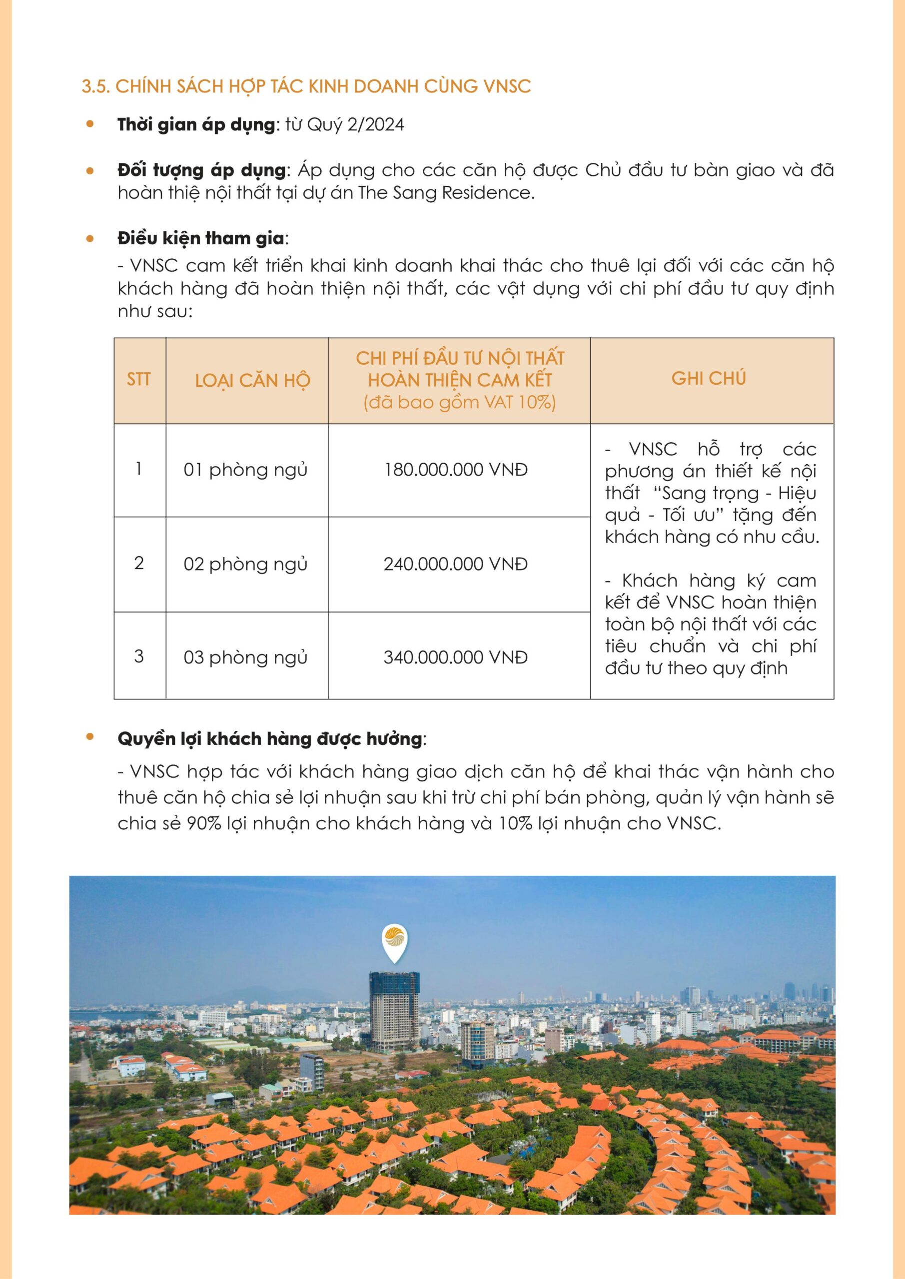 Chính sách bán hàng dự án The Sang Residence cập nhật mới nhất - Viet Nam Smart City