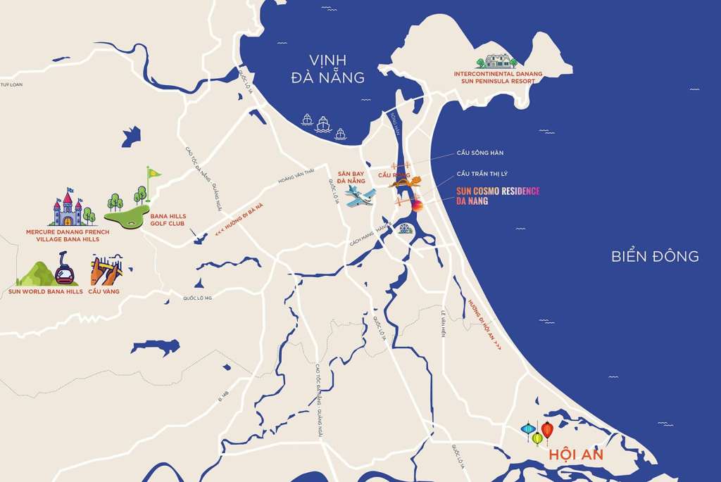 Bản đồ dự án Sun Cosmo Residence Đà Nẵng
