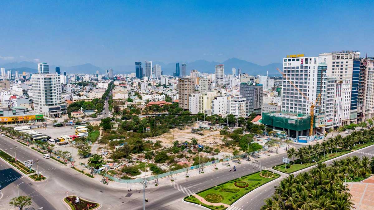 Hiện trạng lô đất được quy hoạch, xây dựng Trung tâm tài chính quốc tế tại Đà Nẵng