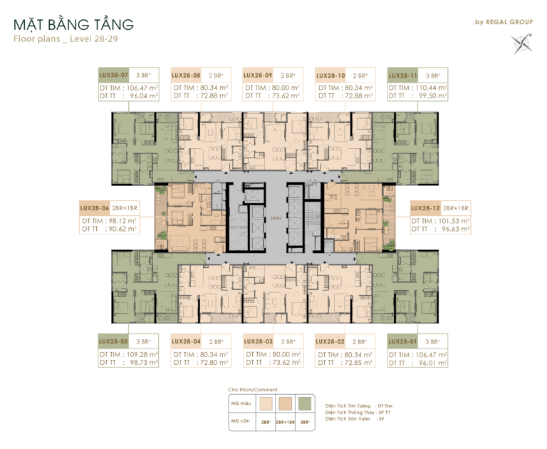 Mặt bằng dự án Regal Residence Luxury