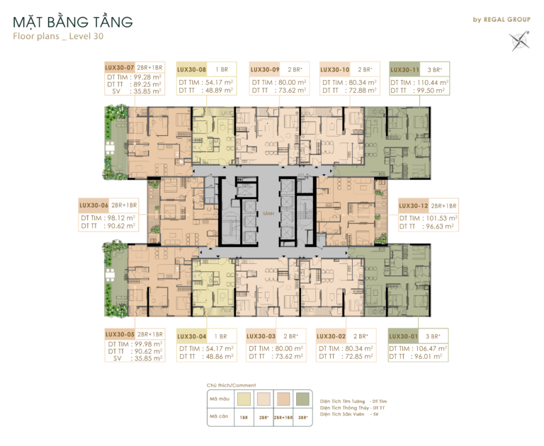 Mặt bằng dự án Regal Residence Luxury