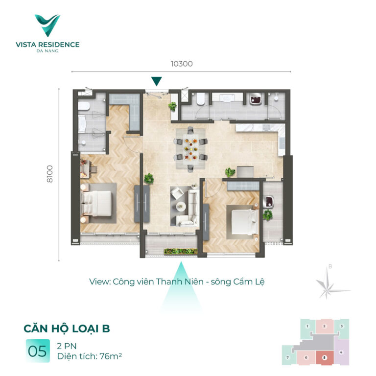 Mặt bằng dự án Vista Residence Da Nang