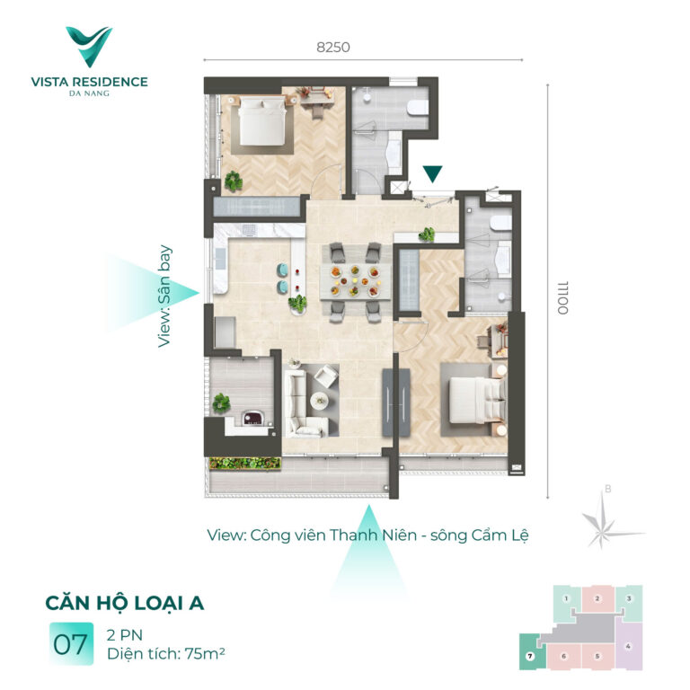 Mặt bằng dự án Vista Residence Da Nang